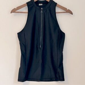 Old Navy Black Zip-Front Athletic Tank Top | Size S